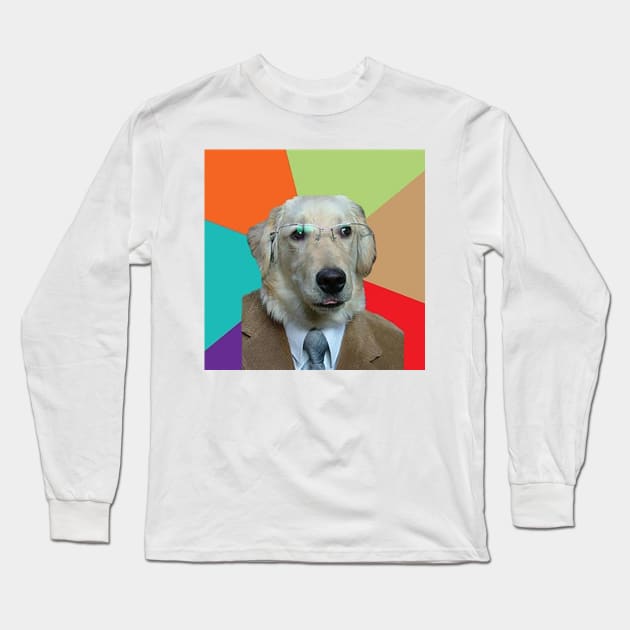 Business Dog Meme Long Sleeve T-Shirt by FlashmanBiscuit